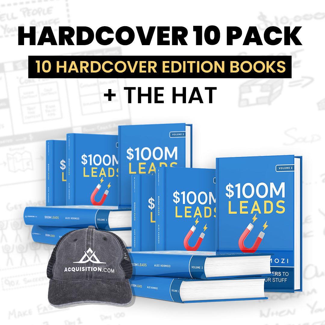 $100M Leads - Hardcover 10 Pack (w/Hat)